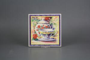 Bohemia Porcelán 1987 Sada obkladů 15x15cm 3dílná Tea Pottery LBM