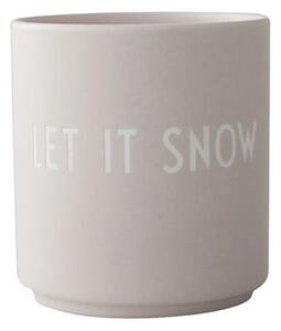 Design Letters Porcelánový hrnek LET IT SNOW - Light Grey DL190