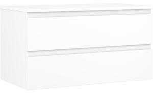 Mexen Orio, koupelnová skříňka 90 cm s horní částí, 2 zásuvky, bílá matná, 91A10-09047-2-BFFC01