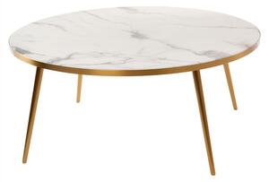 Bílý Konferenční stolek s mramorovým vzhledem ø 80 × 35 cm POLSPOTTEN