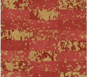 A.S. Création | Vliesová tapeta na zeď Saffiano 34062-1 | 0,53 x 10,05 m | zlatá, červená