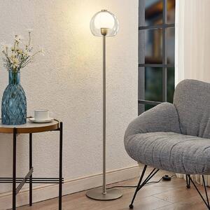 Stojací lampa Lucande Kaiya se skleněným stínidlem