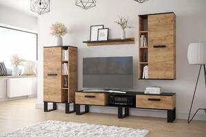 Moderní obývací stěna Garone, dub craft