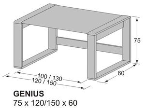 Mořený psací stůl z masivu GENIUS, kvalitní psací stůl (barevný psací stůl z masivu pro školáky a studenty)
