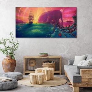 Obraz na plátně Obraz na plátně Abstrakce oceánu loď