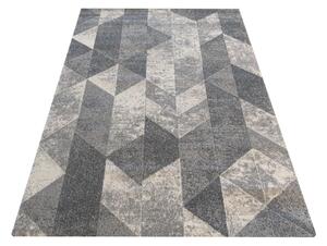 Makro Abra Moderní kusový koberec VISTA 01 Trojúhelníky šedý Rozměr: 200x290 cm