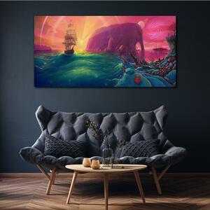 Obraz na plátně Obraz na plátně Abstrakce oceánu loď