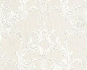 Textilní tapeta na zeď Tessuto 2 96196-2 | 0,53 x 10,05 m | krémová, bílá | A.S. Création