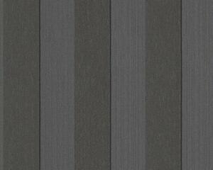 Textilní tapeta na zeď Tessuto 2 96194-4 | 0,53 x 10,05 m | černá, šedá | A.S. Création