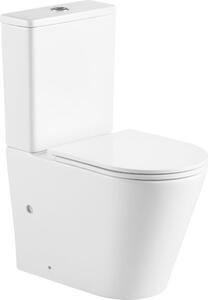 Mereo WC kombi, vario odpad, kapotované, Smart Flush RIMLESS, keramické vč. sedátka VSD91T1