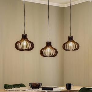 Závěsná lampa Lindby Lawenta s dřevěným stínidlem
