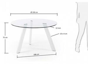 CARIB stůl bílý 130 cm
