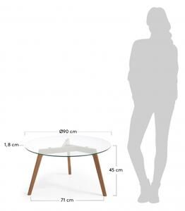 GLASS WOOD stolek priemer 80 cm