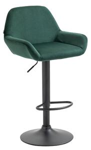 Barová židle Romsey - samet - černý rám | zelená