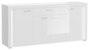 ŠIROKÁ KOMODA, vysoce lesklá bílá, 182/84/42 cm MID.YOU, Online Only