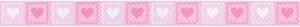 Samolepicí bordura Only Borders 10 2818-14 | 5 cm x 5 m | růžová, bílá | A.S. Création