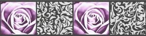 A.S. Création | Vliesová bordura na zeď Only Borders 9019-10 | 13 cm x 5 m | černá, fialová, bílá