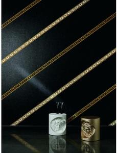A.S. Création | Vliesová bordura na zeď Versace 34305-1 | 9 cm x 5 m | černá, metalická, žlutá