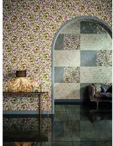 A.S. Création | Vliesová tapeta na zeď Versace 34325-4 | 0,70 x 10,05 m | žlutá, růžová, metalická, fialová