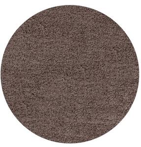 Hans Home | Kusový koberec Life Shaggy 1500 mocca kruh - 120x120 (průměr) kruh