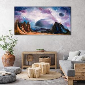 Obraz na plátně Obraz na plátně Abstrakce Galaxy Planet