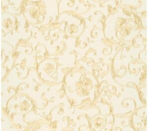 Vliesová tapeta na zeď Versace 3 34326-1 | 0,70 x 10,05 m | metalická, krémová | A.S. Création