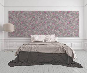 A.S. Création | Vliesová tapeta na zeď Versace 34325-5 | 0,70 x 10,05 m | růžová, hnědá, metalická, šedá