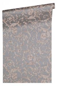 A.S. Création | Vliesová tapeta na zeď Versace 34326-5 | 0,70 x 10,05 m | hnědá, metalická, šedá