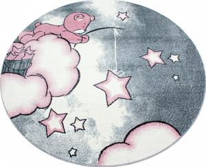 Hans Home | Dětský kusový koberec Kids 580 pink kruh - 120x120 (průměr) kruh