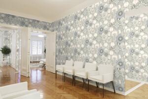 A.S. Création | Vliesová tapeta na zeď Versace 34901-3 | 0,70 x 10,05 m | bílá, metalická, šedá