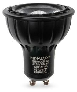 LED žárovka Minalox GU10, 8W, 24V, 3000K, 36° Barva: Černá