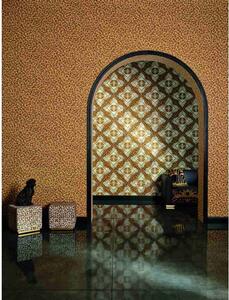 A.S. Création | Vliesová tapeta na zeď Versace 34904-3 | 0,70 x 10,05 m | žlutá, hnědá, krémová, metalická
