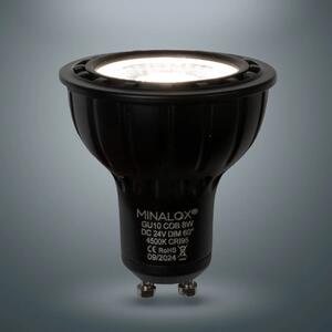 LED žárovka Minalox GU10, 8W, 24V, 4000K, 60° Barva: Černá