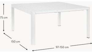 Rozkládací zahradní stůl Kiplin, 97 - 150 x 150 cm