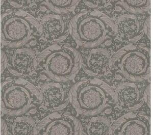 A.S. Création | Vliesová tapeta na zeď Versace 93583-6 | 0,70 x 10,05 m | šedá, metalická