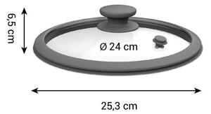 Vakuová skleněná poklice 4FOOD ø 24 cm