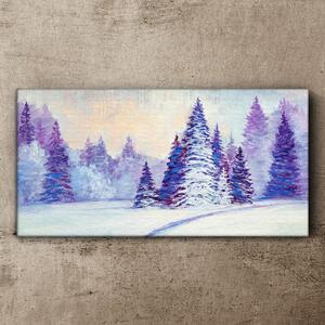 Obraz na plátně Obraz na plátně Zimní lesní sníh volně žijících živočichů