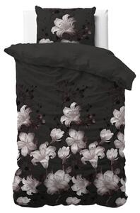 Sleeptime Povlečení Tmavý květ Černý 140x220, 60x70cm