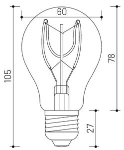 LED žárovka Minalox E27, 2W, 24V, 3000K