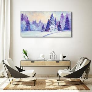 Obraz na plátně Obraz na plátně Zimní lesní sníh volně žijících živočichů