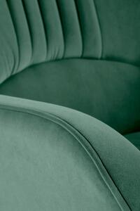 Relaxační křeslo VERDON — ocel, látka, zelená