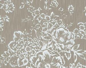 Textilní tapeta na zeď Metallic Silk 30657-4 | 0,53 x 10,05 m | šedá, stříbrná | A.S. Création