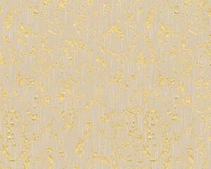 Textilní tapeta na zeď Metallic Silk 30660-2 | 0,53 x 10,05 m | béžová, zlatá | A.S. Création
