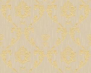Textilní tapeta na zeď Metallic Silk 30658-2 | 0,53 x 10,05 m | béžová, zlatá | A.S. Création