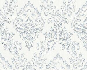 Textilní tapeta na zeď Metallic Silk 30659-1 | 0,53 x 10,05 m | bílá, stříbrná | A.S. Création