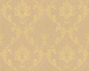 Textilní tapeta na zeď Metallic Silk 30658-4 | 0,53 x 10,05 m | žlutá, zlatá | A.S. Création