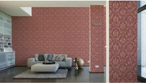 A.S. Création | Vliesová tapeta na zeď Metallic Silk 30662-6 | 0,53 x 10,05 m | červená, zlatá