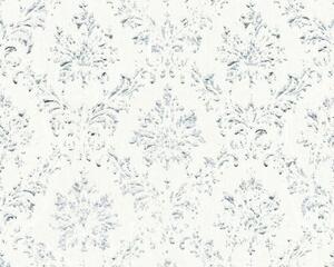 Textilní tapeta na zeď Metallic Silk 30662-1 | 0,53 x 10,05 m | bílá, stříbrná | A.S. Création