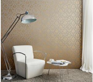 Textilní tapeta na zeď Metallic Silk 30662-5 | 0,53 x 10,05 m | šedá, zlatá | A.S. Création