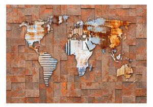 Fototapeta - Industriální mapa světa 250x175 + zdarma lepidlo